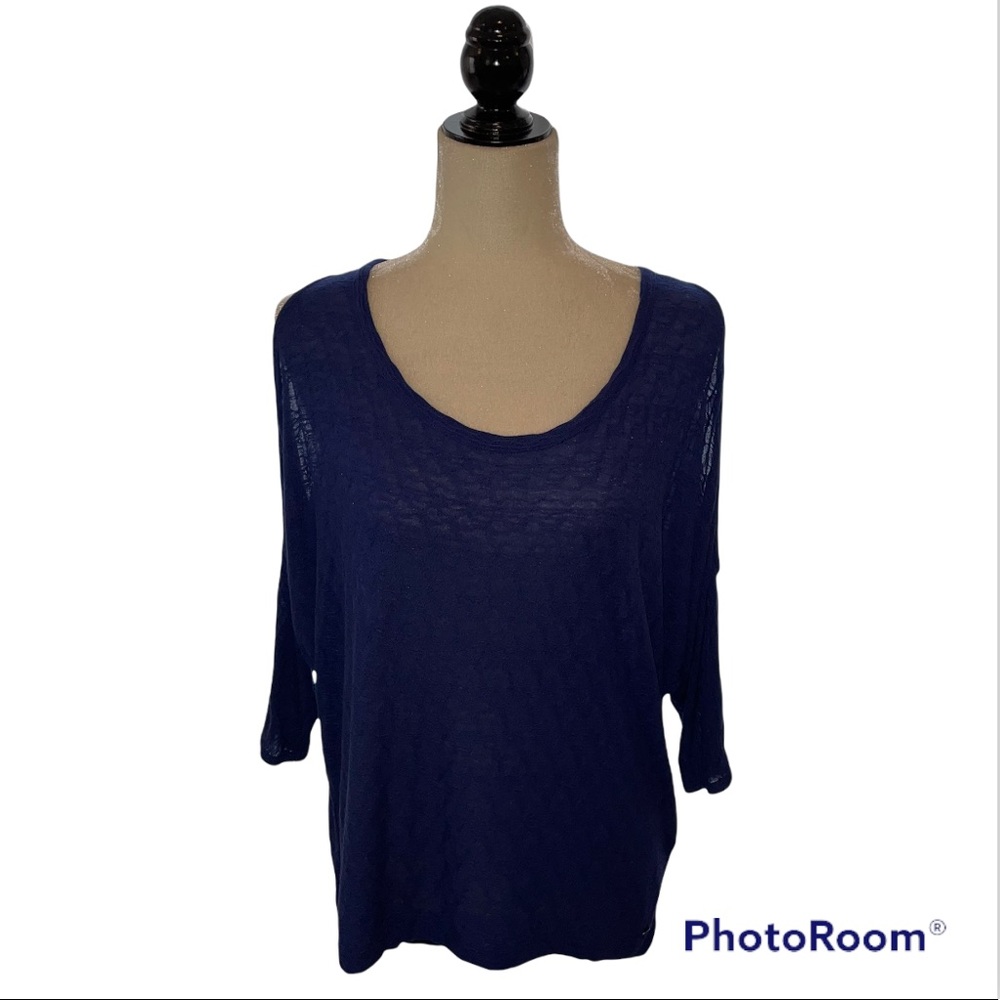 Guess Royal Blue Cold Shoulder Top
